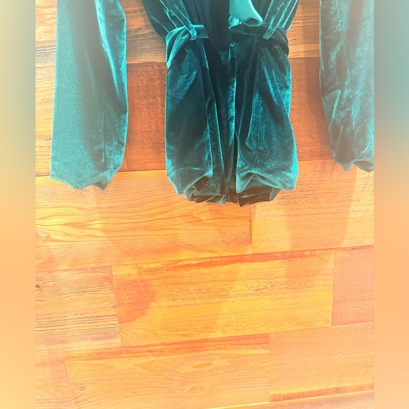 Charlie Holiday Women's Deep Green Velvet Blazer - Picture 9 of 11